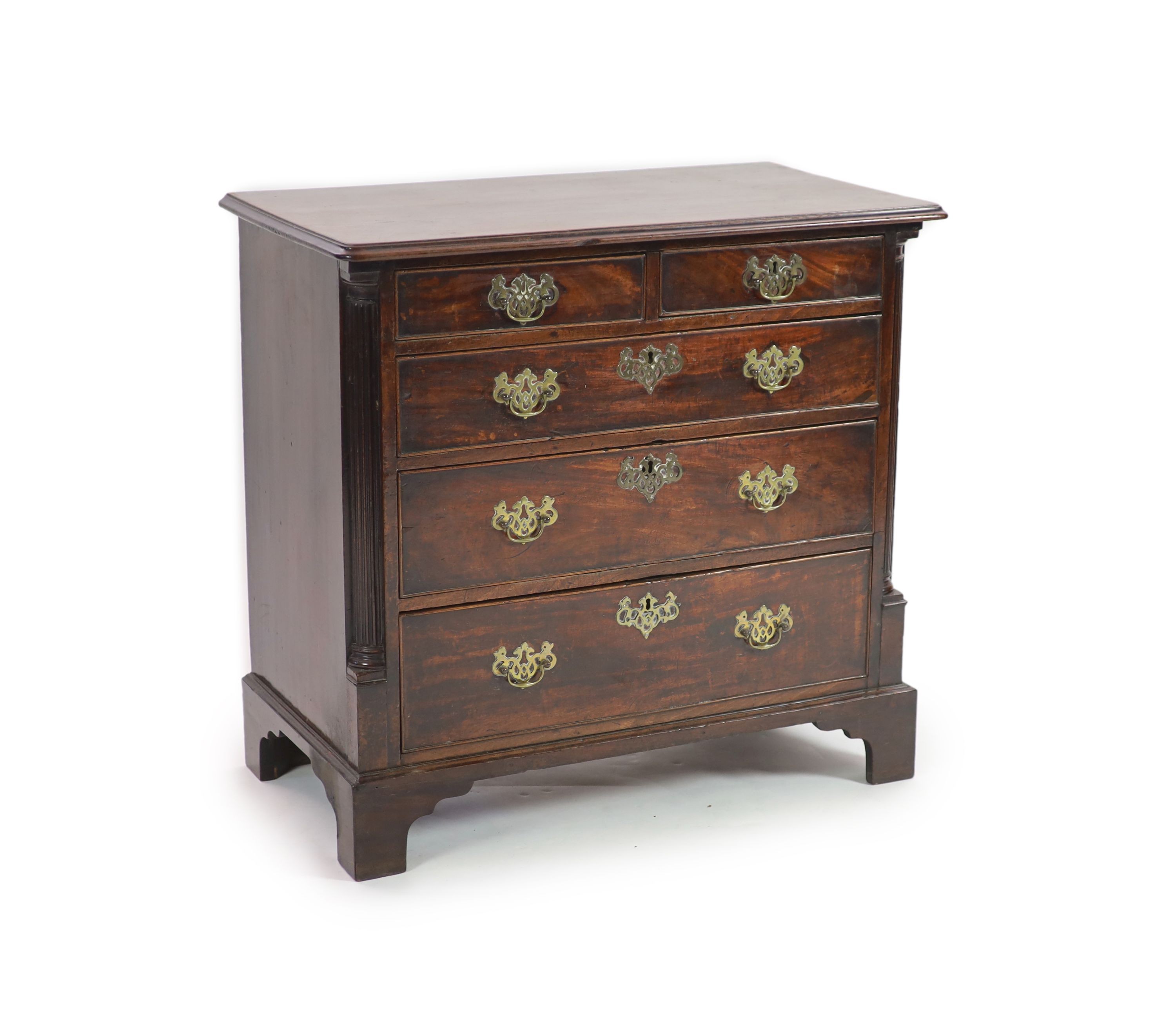 A George III mahogany chest W.87cm D.49cm H.83cm